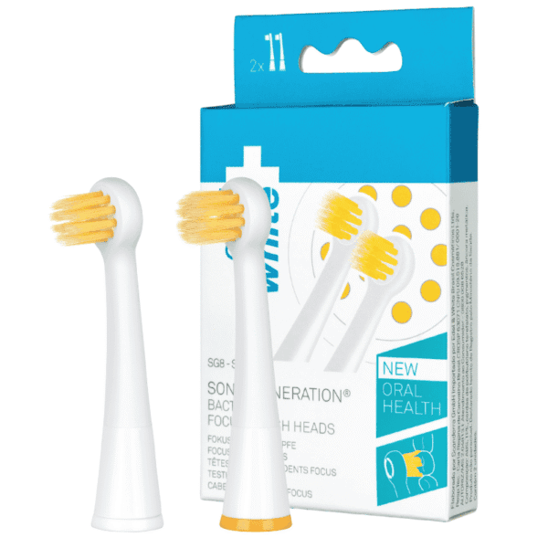 edel+white Aufsätze für elektrische Zahnbürste. Focus Brush Head Duo for SG8+