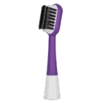 edel+white Aufsätze für elektrische Zahnbürste. Ultrasoft, Clean Curl Airbag Sonic Brush Heads – Die Zahnreinigungs-Revolution für 300% mehr Putzleistung . Detailaufnahme Aufsatz, gerade Borsten, violet.