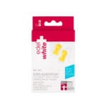 edel+white Dual Clean brush heads – replacement brushes with ultra-soft Konex HD® bristles for gentle & thorough teeth cleaning. Packaging illustration. 