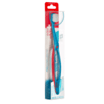 Brosse à dents manuelle edel+white avec tête de brosse large et manche flexible pour des soins dentaires et gingivaux en douceur