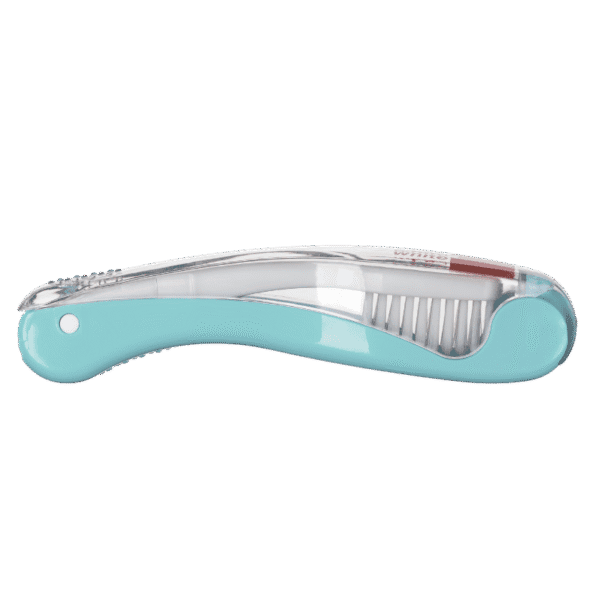 edel+white Flosserbrush TO GO Soft in blister, yellow - For a healthy smile on the go