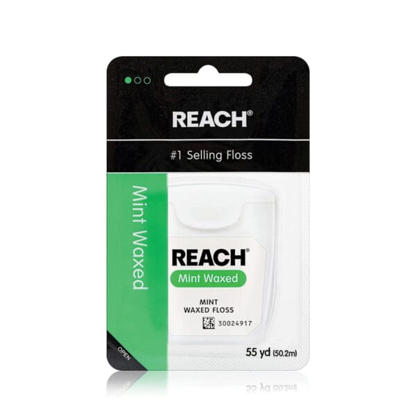 REACH gewachste Zahnseide mit Minzgeschmack – 50m vegane Zahnseide, reissfest und gründlich gegen Plaque