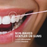 REACH Ultraclean Gentle Gum Care Floss Zimt 50m– Abbildung Infografik,non-waxed gentler on gums