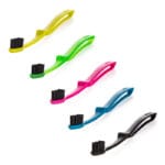 megasmile Loop Zahnbürste mit Aktivkohle-Borsten im Duo PET Box Set – sanfte Zahnaufhellung & Schweizer Design. Abbildung alle Farben, Produktbild.