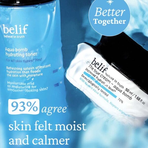 52102223 belif Aqua Bomb Hydrating Toner 200ml - skin felt moist and calmer
