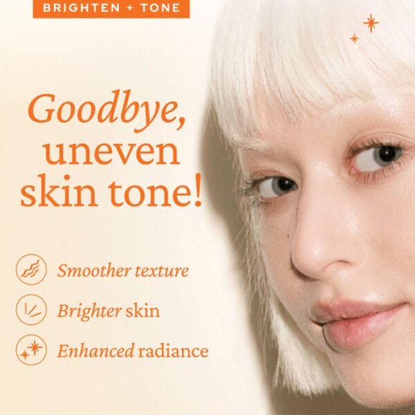 belif Super Drops Niacinamide & Vitamin C Brightening Serum 30ml - Infographic, goodbye, uneven skin tone!