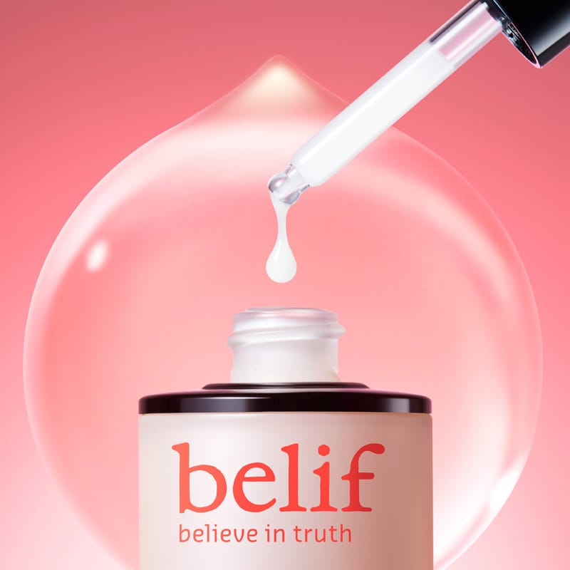 belif Super Drops Retinol & Peptide Barrier Serum 30ml – Anti-Aging-Serum für straffere Haut, verfeinerte Poren & gestärkte Hautbarriere. Imagebild Drop