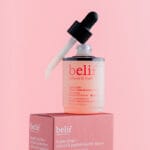 belif Super Drops Retinol & Peptide Barrier Serum 30ml – Anti-Aging-Serum für straffere Haut, verfeinerte Poren & gestärkte Hautbarriere. Imagebild Pipette und Verpackung
