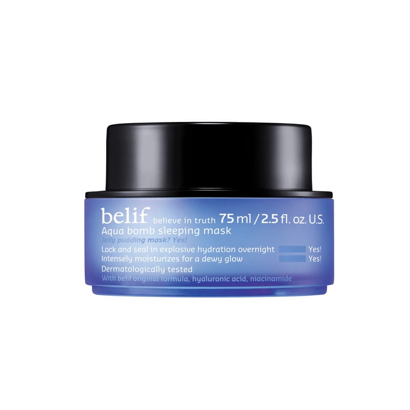 belif Jelly-Pudding Overnight Mask 75ml - Masque de nuit à l'acide hyaluronique et à la niacinamide pour une hydratation intense