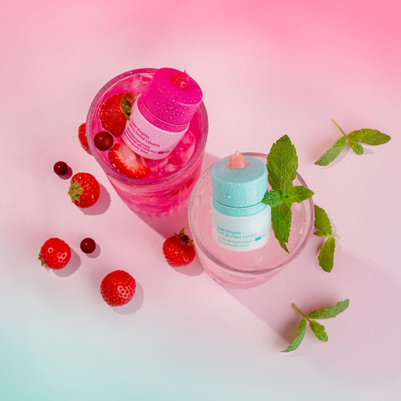 belif Mint Plumper and Berry Tinted Lipcerin 15ml - Image image different flavors, peppermint and strawberry in jars