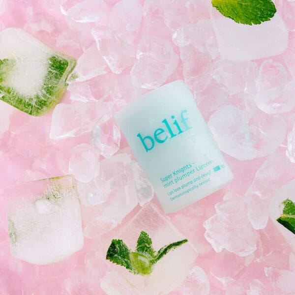 belif Mint Plumper Lipcerin 15ml - Plumping lip balm & mask with mint, peptides and multi-vitamin complex. Image: Lip balm with ice and peppermint 