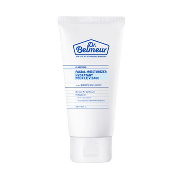 Dr. Belmeur Clarifying Facial Moisturizer 120ml – leichte Feuchtigkeitscreme für zu Akne neigende Haut mit Niacinamid und Panthenol. Abbildung Produkt.