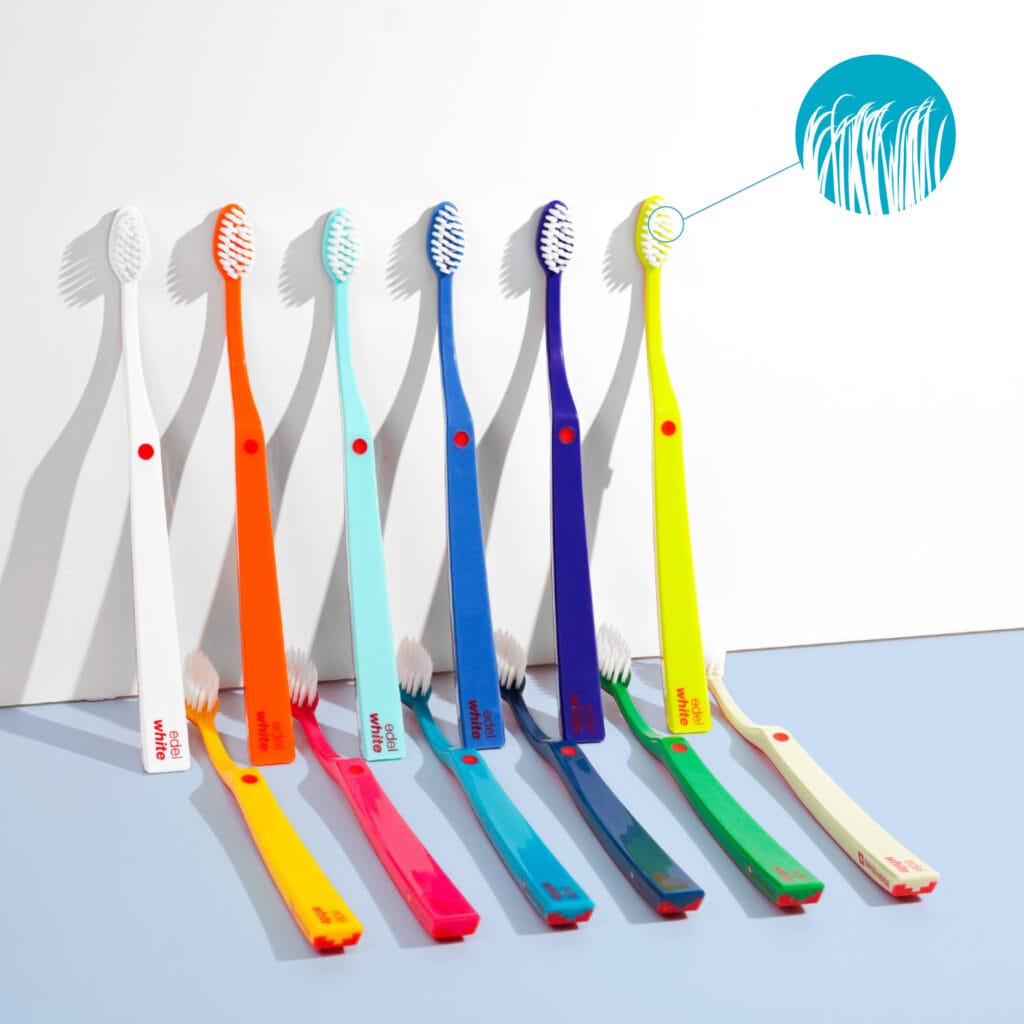 edel+white ultrasanfte Borsten USP Handzahnbürsten in unterschiedlichen Farben