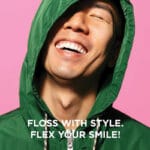 18230992 REACH POP dental floss Peppermint Floss - vegan, waxed dental floss with 384 micro threads & sustainable packaging, 50m, peppermint flavor. Picture floss with style. flex your smile! 